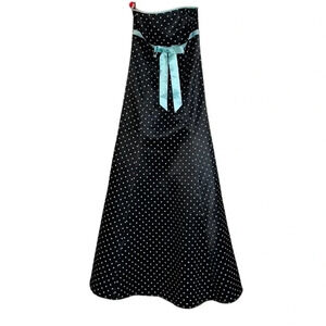 Vintage Jessica McClintock for Gunne Sax Turquoise Polka Dot Long Dress 9/10